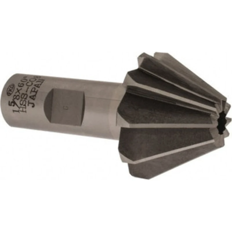 Value Collection 1-5/8 Large x 5/8 Small Diam, 1-1/16 Width of Cut, 60 Included Angle, Cobalt Face Angle Cutter 3/4 S...